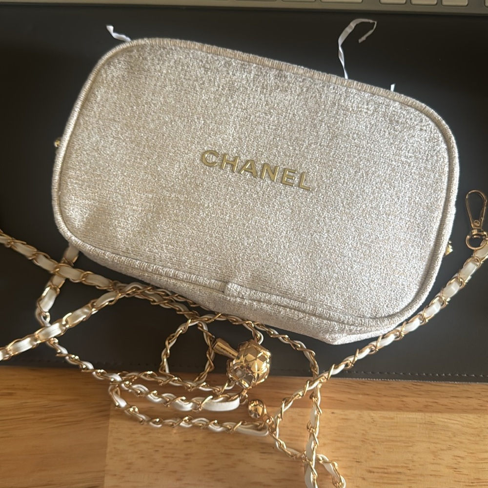 Brand new 2023 Chanel tweed beauty case
